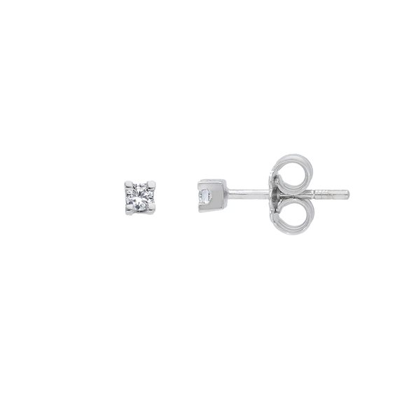 Boucles d'oreilles Gioielleria Dossena  Femme Punti Luce in Or blanc Diamante 0.10 Ct OROR-89-253 - OROR-89-253
